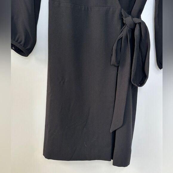 J. Crew 365 Crepe Wrap Dress In Black H6292 Size 4 - Picture 3 of 8